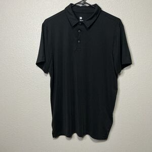 All In Motion Black Performance Polo Shirt Mens Size Medium Athletic Stretch